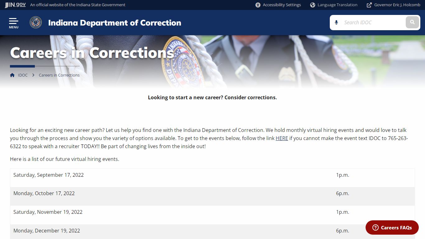 IDOC: Careers in Corrections